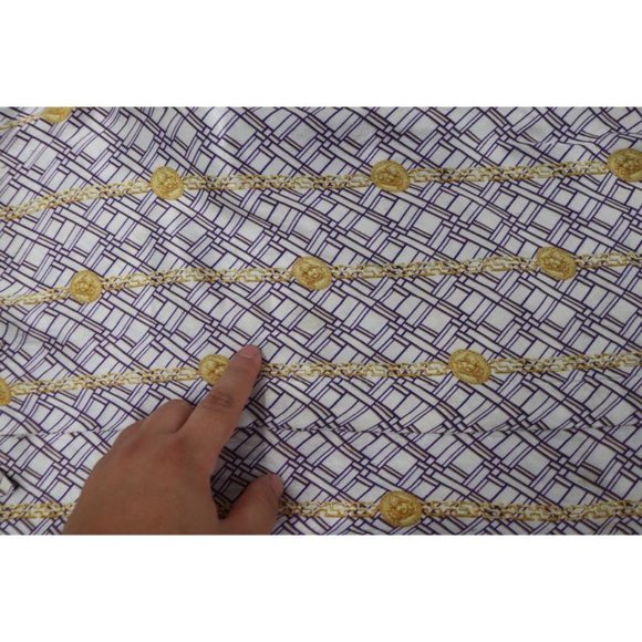 Vintage Versace Jeans Couture Shirt Mens XL Medusa Pattern Gold Chain Baroque - Picture 16 of 16